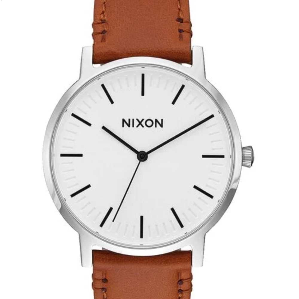 Nixon porter leather watch